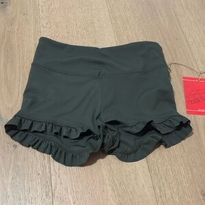 Tiger Friday booty shorts, color green, size: adult small. New with tags!